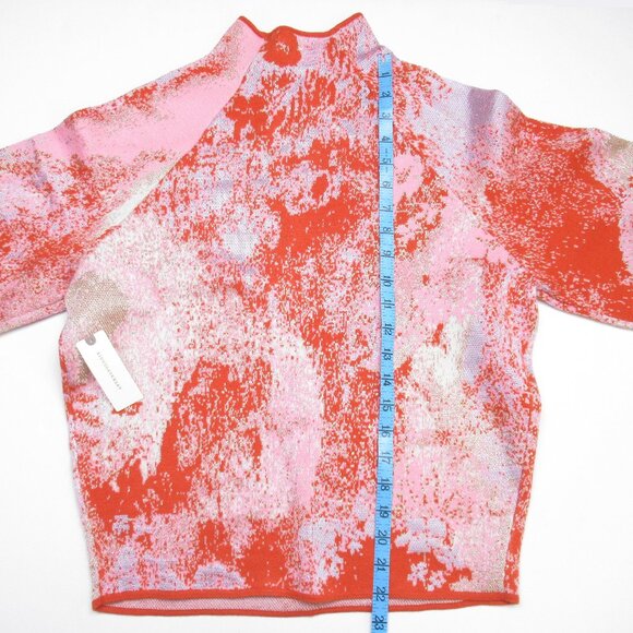 Anthropologie The Beatriz Mock-Neck Sweater: Lurex Edition Orange Small - Picture 6 of 10